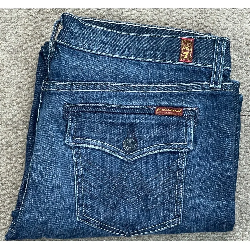 7 For All‎ Mankind Women's Embroidered Bootcut Jeans Size 32